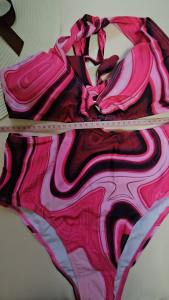 SHE-IN PREMIUM QUALITY SWIMWEAR / ONE PIECE / SIDE CUT OUT / PINK / MEDIUM