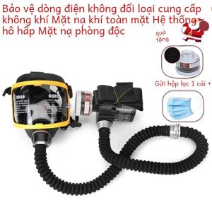 Mặt Nạ Phòng Độc Toàn Mặt Cấp Khí Liên Tục Bằng Điện Dùng Cho An Toàn Nơi Làm Việc Bảo Vệ Khỏi Khí Hữu Cơ Khí Axit Amoniac Hydro.