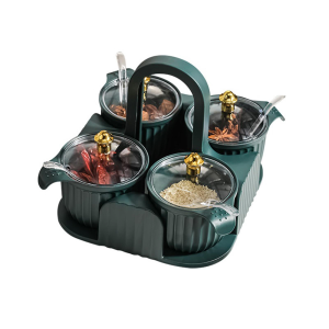 Phrom Sung โหลใส่ เครื่องปรุง พร้อม ที่วางขวด ฝาปิดชั้นบน บนฟัน บรรจุภัณฑ์ ถูกแปลงไม่ต้องคอยเปิดดู