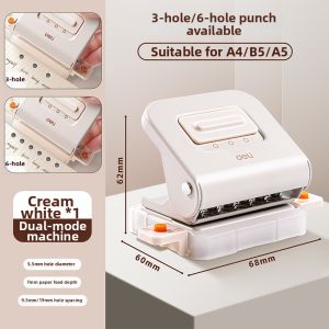 deli | Multi-hole Puncher For Paper and Notebooks