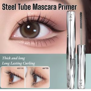 Steel Tube Mascara Primer Waterproof Non-Smudge Eyelash Primer Long Lasting Curling Thick Eyelash Extension