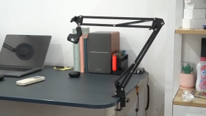 COD TaffSTUDIO Stand Mic Microphone Panjang Full Besi Live Streaming+ Pop Shield Filter + Holder Mic