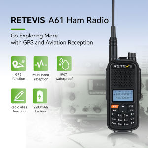Retevis A1/A61 5W GPS IP67 Waterproof Analog 2200mAh Ham Two Way Radio
