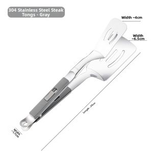 Stainless Steel Food Tongs For Grilling Barbecue And Cooking Heat Resistant