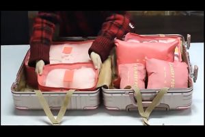 【SKIT SG】6pcs / 7pcs Travel Storage Bag Luggage Organizer Packing Tidy Clothing Clothes Laundry Waterproof Sleeves Pouch 6In1 Compact Travel Bag Cubes
