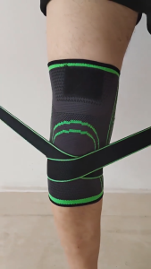 Knee Support Breathable Knee Pad for Basketball Sport Adjustable Straps Elastic Knee Compression Sleeve for Joint Pain Arthritis Relief
