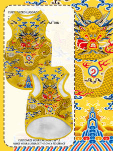 Dragon Emperor Style Pet Vest Anti Shedding Dog Clothes Ming And Qing Dynasty Official Costume with Dragon Design for Cats And Dogs