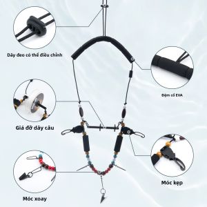 Goture | Bộ Phụ Kiện Câu Cá Bằng Cần Câu Kèm Kìm Điều Chỉnh Kéo Dây Đeo Cổ Và Túi Đựng Quần Lội Nước - Dụng Cụ Cần Thiết Cho Người Câu Cá