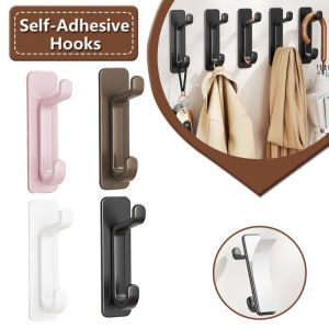 5 Pcs Self Adhesive Strong Wall Hooks Towel Door Key Bag Coat Hook Holder Kitchen Bathroom Accessories Home Colorful Sticky Hook