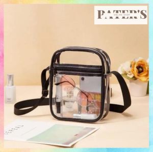 Paters OLS Transparent Sling Bag For Men And Women PVC Made Procuct With Adjastable Strap
