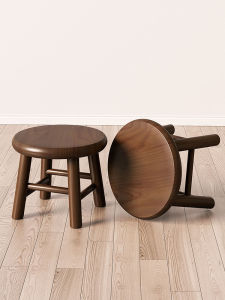 เก้าอี้ไม้ทรงกลม/ทรงเหลี่ยม/ทรงเตี้ย สไตล์โมเดิร์น เรียบง่าย สำหรับห้องนั่งเล่น สไตล์คลาสสิก ขนาดเล็ก ใช้เป็นโต๊ะน้ำชาได้