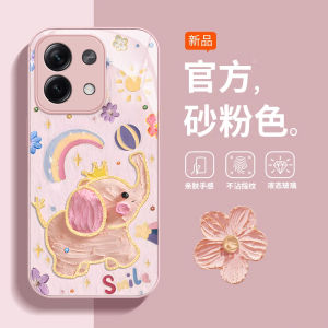 เคสโทรศัพท์มือถือ Redmi Note13 แบบกระจกโลหะ ป้องกันการตกหล่น ดีไซน์น่ารัก ปกป้องเต็มจอ ดีไซน์สัตว์เล็ก ดีไซน์สัตว์เล็ก