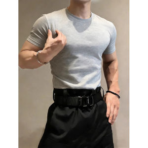 LIUBU | Black American Style Regular Shoulder Fitted Sport T-Shirt