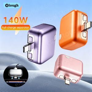 elough | 140W Smart Full Charge Self-Cut Type-C Charger Adapter Auto Power Cut Off Intelligent Separator USB C Phone Overcharge Charger