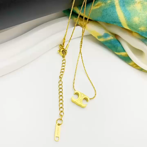 😊เราส่งไว😊 สร้อยคอแฟชั่น ไทเทเนียมชุบทอง สวยหรู งานดี ปรับระดับได้ พร้อมส่ง