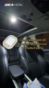 SEAMETAL Lampu Plafon Mobil Led 8 Warna Led Mobil Lampu Baca Interior Auto Lampu Langit-langit Atap Usb Isi Ulang Lampu Malam Mobil Lampu Sentuh