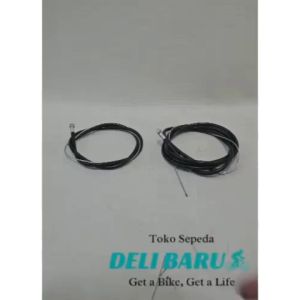 Kabel rem 1 set depan belakang TANPA NIPPLES sepeda anak BMX hitam