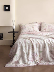 Ins Style American Luxury Tencel Ice Silk Field Style Cool Feel Washable Cool Summer Blanket
