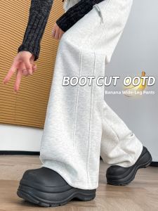 New Loose Straight Tapered High Waist Wide Leg Pants
