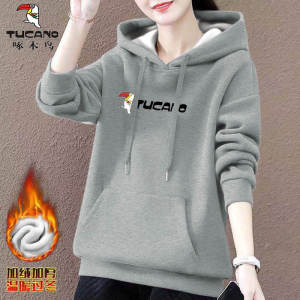 Áo Nỉ Dày Ấm Áp Có Mũ Trùm Đầu Cho Nữ TUCANO Áo Khoác Cotton Dáng Rộng Thường Ngày Mùa Thu Đông 2023 Áo Hoodie