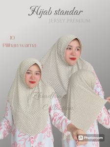 Hijab bergo jersey motif standar/dhiaz collection
