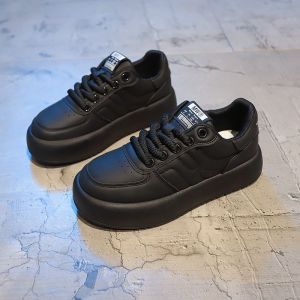 รองเท้าส้นแบนแบบสวมหัวกลม พื้นยาง กันลื่น รองเท้าทำงาน รองเท้าลำลอง สวมใส่สบาย สำหรับผู้หญิง ทรงสีดำ