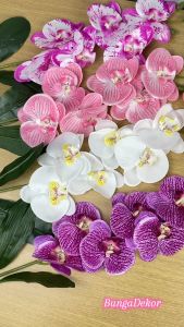 ANGGREK PALSU BUNGA ANGGREK ORCHID ARTIFICIAL BUNGA MAINAN BUKET BUNGA PALSU ARTIFICIAL FLOWER