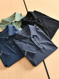 Ice Sensation Breathable Fabric Polo Shirt Mens Summer Quick Dry Sweat Absorbent Short Sleeve Fashionable Urban Business Casual