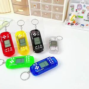 26 In1 Classic Tetris Handheld Game Keychain Mini Pocket Retro Electronic Game Console Children Educational Small Toy