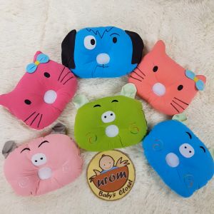 Gối nằm lõm cho bé sơ sinh hình thú cưng Cotton Cara ruột gối bông gòn Microfiber_Urom baby