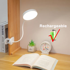 Table Lamp USB Rechargeable Desk Lamp With Clip Bed Reading Book Night Light LED Touch 3 Modes Dimming Eye Protection Light