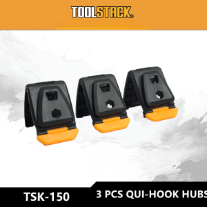 TOOLSTACK 3PC Qui-Hook Hubs Power Tool Accessories Quick-hang Buckle Quick Release Clip For Belt Convenient Work Waist Bag Clip