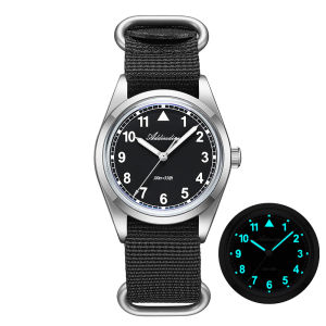 Đồng Hồ Thạch Anh Phát Sáng Chống Nước ADDIESDIVE 36mm Dành Cho Nam Với Dây Đeo Nylon 100m Kính Gương Bong Bóng Đồng Hồ Thể Thao Tương Tự Đơn Giản