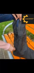 CAG 1pair Waterproof Rain Boots Thickened Shoe Cover Outdoor High Tube Non-slip Rain Boots For Men And Women