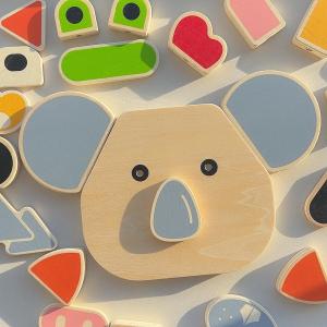 Creative Wooden Animal Magnetic Face Changing Puzzle Toys Baby Early Education Cognitive Intelligence Building Blocks Puzzle Board