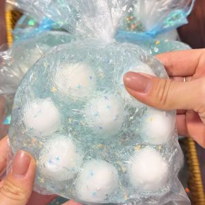 Ocean Tangyuan Crispy Handmade Ball Squeeze Toy Crunch Sound Fidget Squeeze Bag Soft Stress Relief Play Toy For Adults Relax