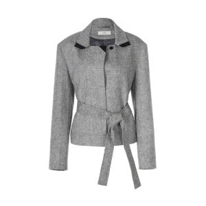 New 2026 Wool Blends Suit Short Jacket Straight Skirt