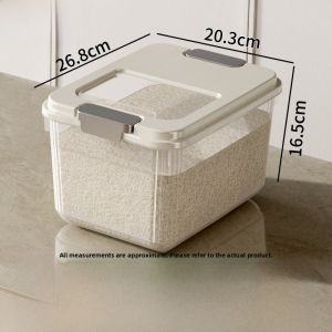 Food Grade Sealed Moisture Proof Bug Proof Rice Barrel Home Use Large Capacity 5L above Kitchen Storage Container Nordic Style