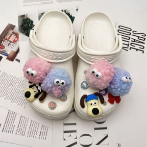Crocs Jibbilz อุปกรณ์เสริมรองเท้าลูกบอลขนเอลฟ์วอลเลซและ Gro Mit รองเท้าแบบ DIY ที่ถอดออกได้สำหรับ Crocs