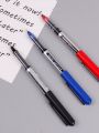 Deli 0.5mm Direct Liquid Gel Pen Red Black Office Business Signing Pen Full Needle Tube Neutral Pen for Daily Writing And Business Use. 