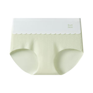 Miiow | Cat Woman Seamless Ice Silk Underwear High Waist Abdomen Control Thin Summer Cool Feeling Triangle Panties Ladies Briefs