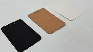 PrinTEE - Kraft Paper Keychain Display Cards Black | White | Kraft - 100pcs/Pack