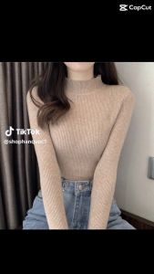 Áo Len cổ 3 PhânChất Len Lụa Mềm Mịn Siêu Xinh Cho Các Nàng