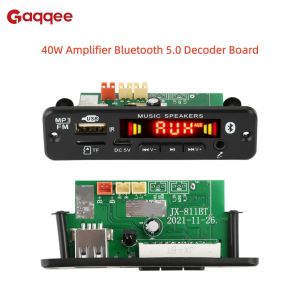 40W Amplifier Bluetooth Decoder Board DC 6-18V 2x20W MP3 FM Decoder with Recording and Call Function Car Audio Amplifier