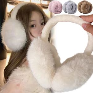 Fashion Soft Faux Fur Ear Warmer Winter Earmuffs For Women Men Solid Color Folding Earflap Outdoor Cold Protection Ear-Muffs Ear Cover