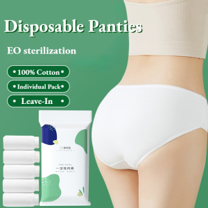 Cotton Disposable Panties（5PCS） Travel Panties Underwear Pregnant Plus Size Underwear For Women