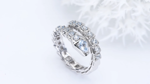 Lohaspie Jewelry Real Solid Sterling Silver 925 Ring Original Natural Aquamarine Tanzanite Ring 925 Silver Aquamarine Ring Aquamarine Engagement Ring For Women Silver 925 Jewelry