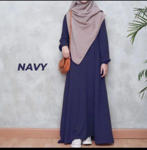 Aliva dress gamis wanita/ new arrival gamis polos simple/Gamis terbaru syari