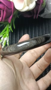 High Grade Silver Obsidian Crystal Stone bracelet  62mm+ 精品亮光眼天眼猫眼招财银曜石手串 62mm+