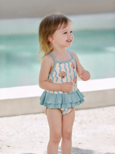 babylove | Sun Protection Baby Girl Triangle One-Piece Swimsuit